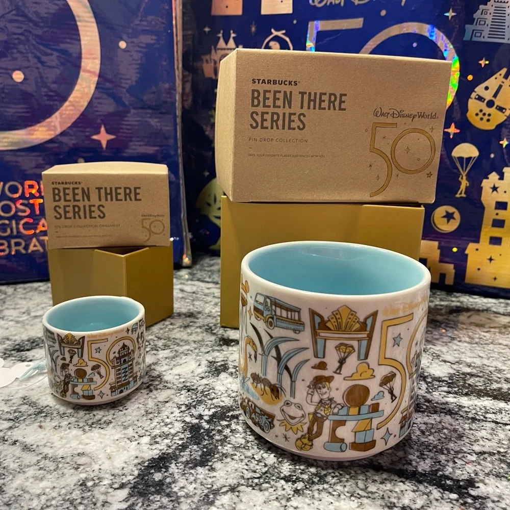 Disney 50th Anniversary Starbucks Hollywood Studios Mugs